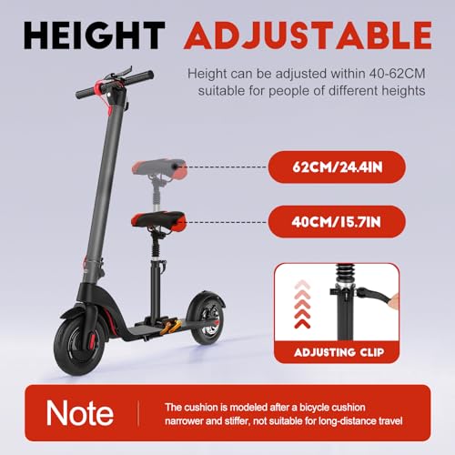 Foldable Adjustable Scooter Seat with Foam Cushion G9558