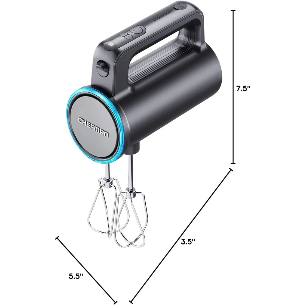 Black Cordless Hand Mixer with 7 Speed Settings L4224