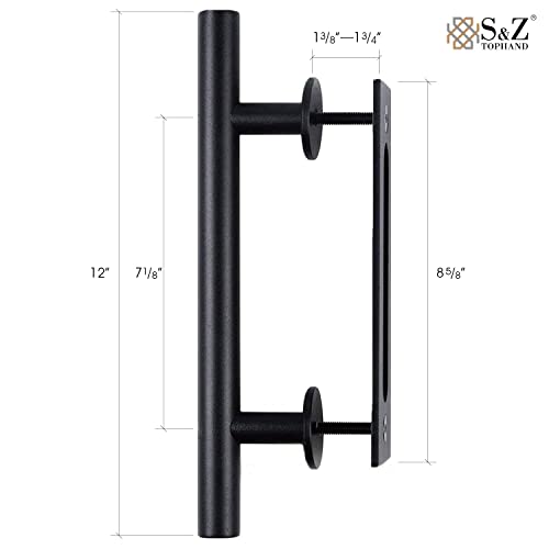 20 in x 84 in Elephant Gray Solid Wood Barn Door with Sliding Door Hardware Kit F533830