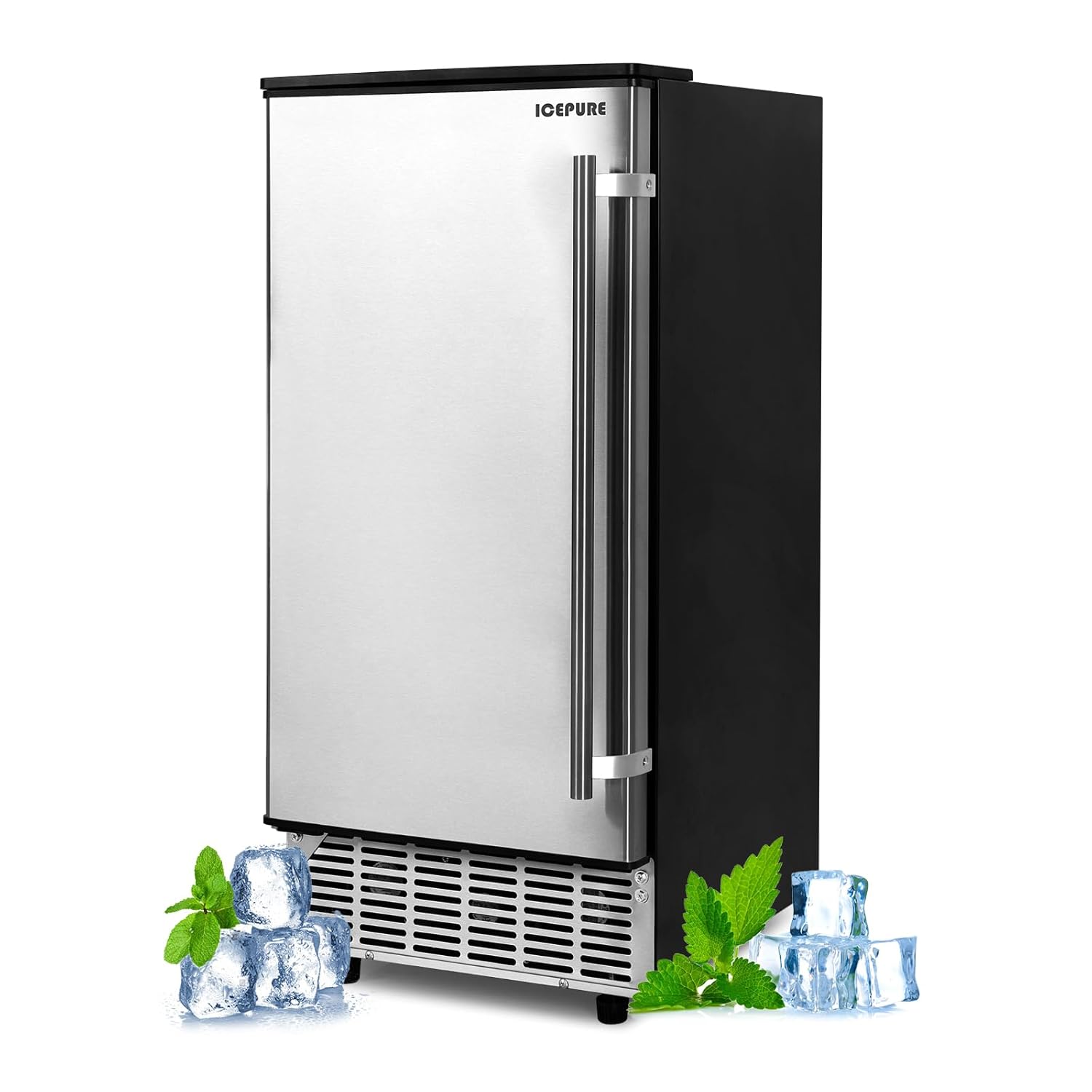 Commercial Ice Maker, Stainless Steel, 80 Lbs/24H H723