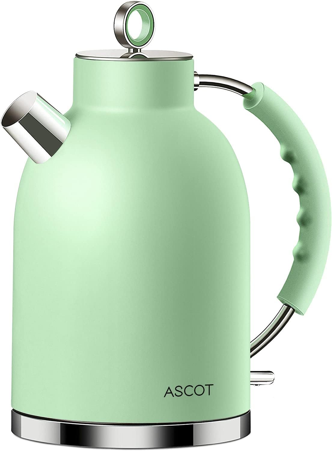 Stainless Steel 1.5L 1500W Retro Electric Kettle Matte Green L744112