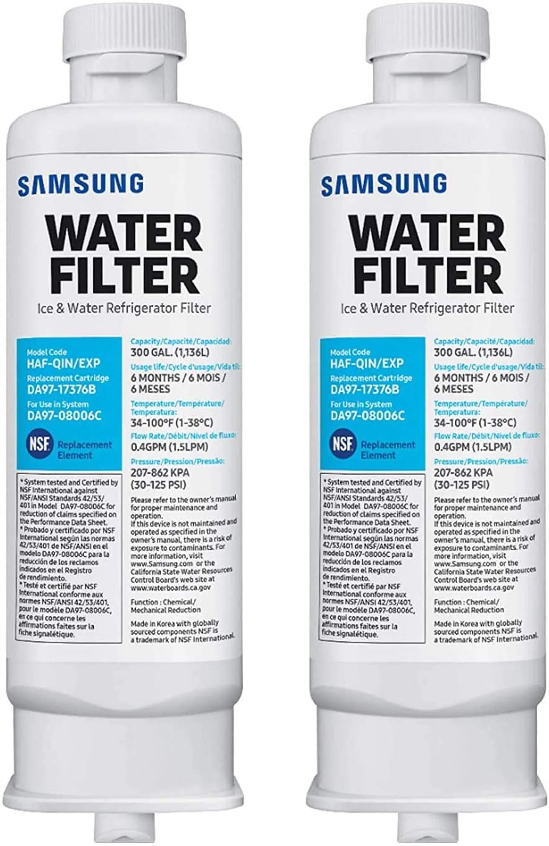 2 Pcs Refrigerator Water Filter S938