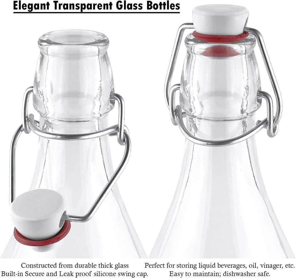 Clear Glass Bottle With Stopper, 33 3/4 oz. H546348