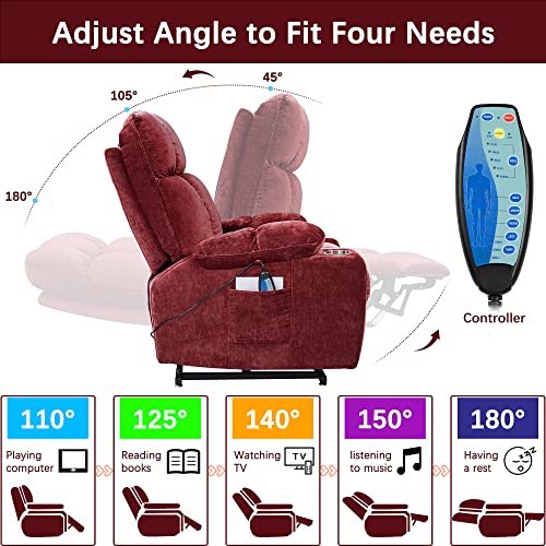 Electric Power Lift Recliner Oversize Chair Fabric U668021