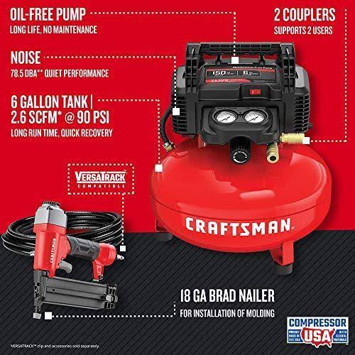 6 gal. 150 PSI 0.8 HP Portable Air Compressor Combo Kit X2886