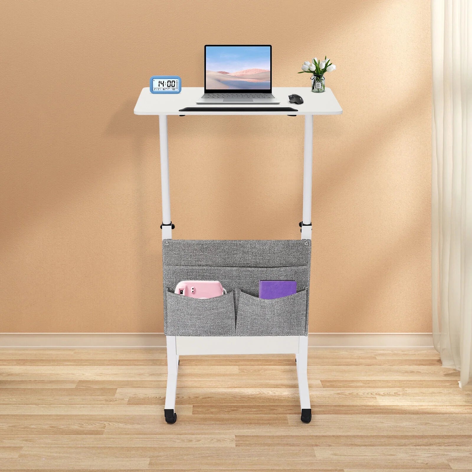 Adjustable Height Rolling Laptop Desk B878748