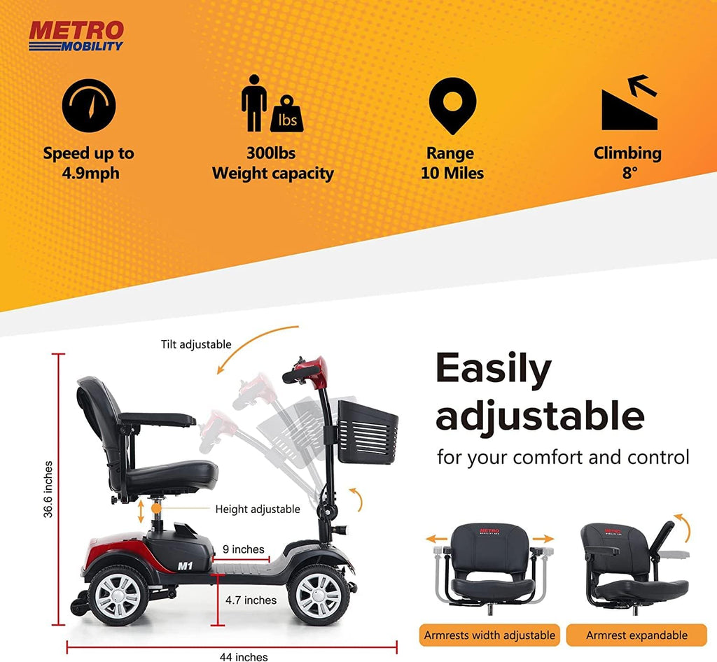 Compact 4 Wheel Electric Mobility Scooter H31545