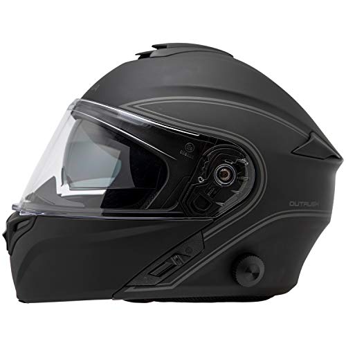 Matte Black XL Modular Motorcycle Helmet F5285