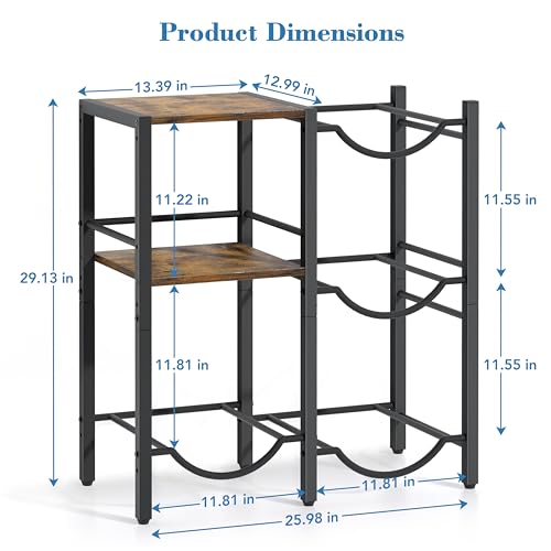 5 Gallon Water Jug Holder with Wood Storage Shelves Y67233