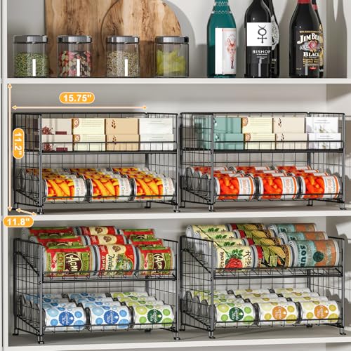 3 Pack Adjustable 2-Tier Can Rack Organizer V34171