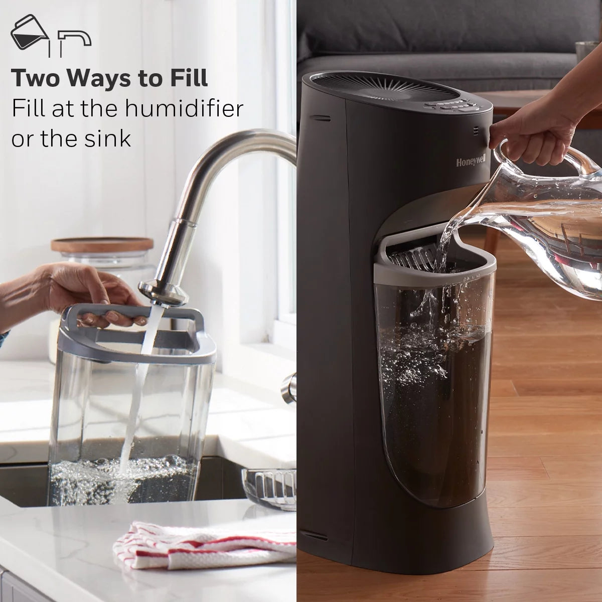 Black 1.7 gal Tower Humidifier J515