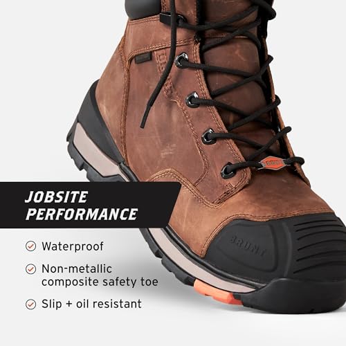 Brown 6" Waterproof Wedge Work Boot Z7310