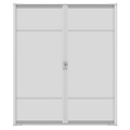 White Aluminum Frame Retractable Screen Door U34605