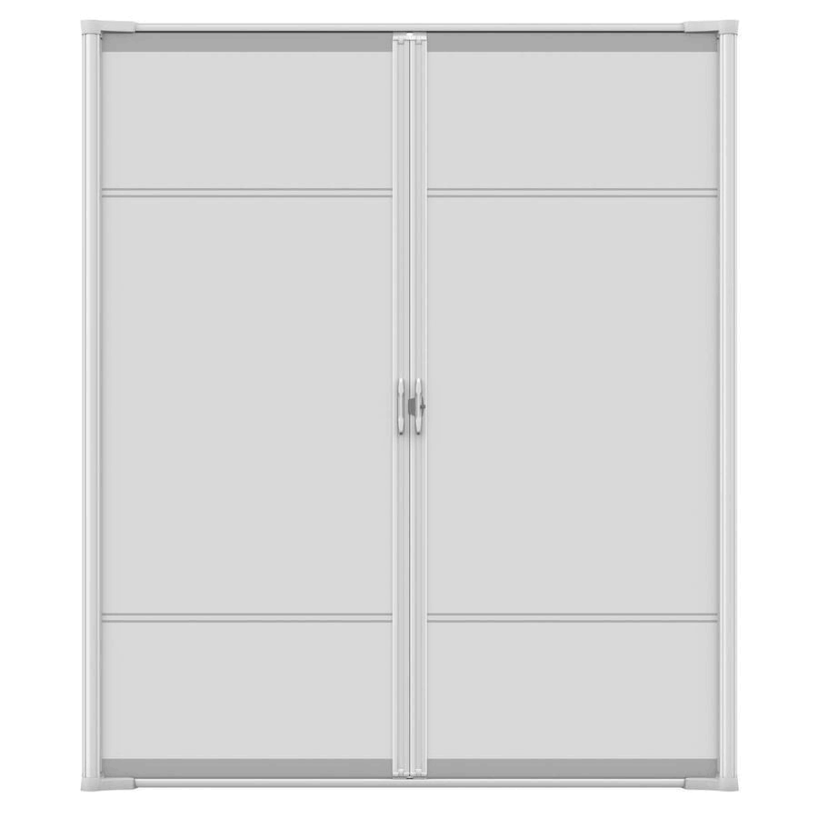 White Aluminum Frame Retractable Screen Door U34605