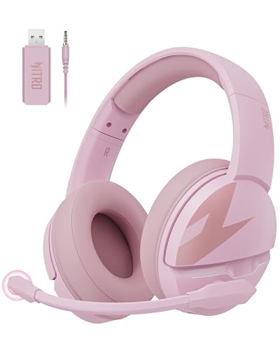 Black Wireless Gaming Headset with 2.4GHz Bluetooth 5.3, 100Hrs Battery, Noise Canceling Mic, 50mm Drivers R796345