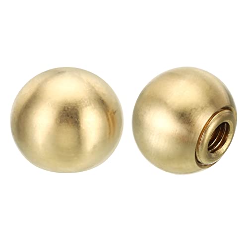 25mm Brass Ball Lamp Finials Caps Knob, 2 Set T895802