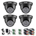 4 Pack 1/3 1000TVL 960H Security Surveillance CCTV Camera Kit U60961
