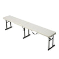 6ft White Folding Bench with Carrying Handle E7436