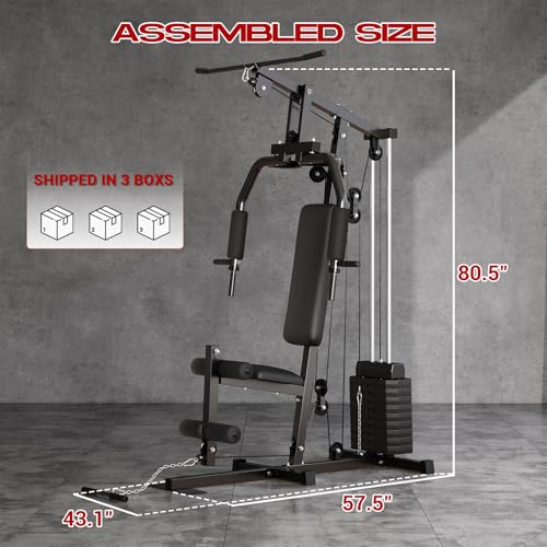 Full Body Workout Station with 100LBS Weight Stack I171