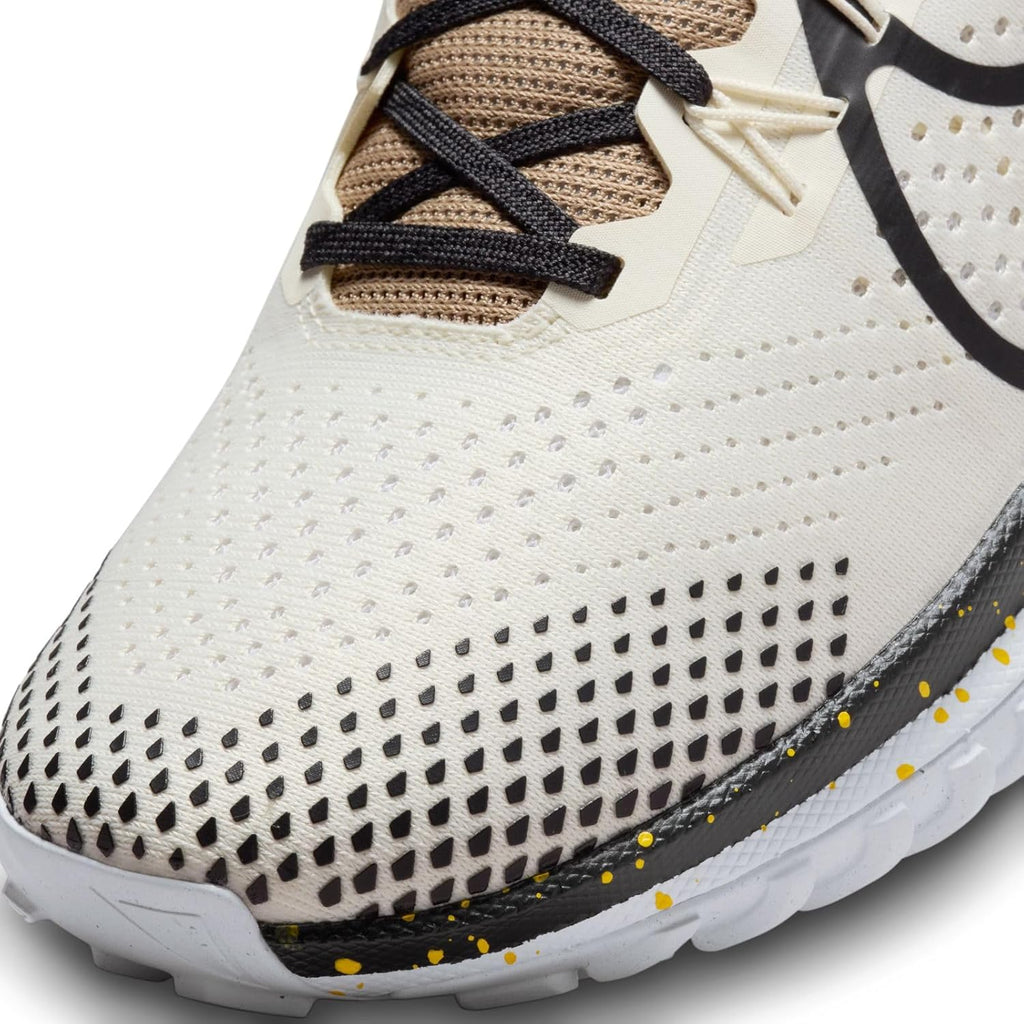 Pale Ivory Khaki White Black Trail Running Shoes Size 8 E9196