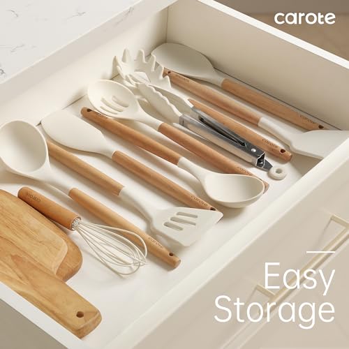 10 pcs Silicone Cooking Utensils Set with Wooden Handle H9834