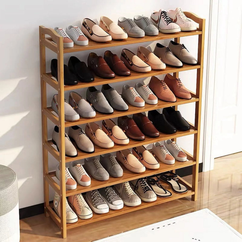 6-Tier Bamboo Wood Shoe Shelf O4460