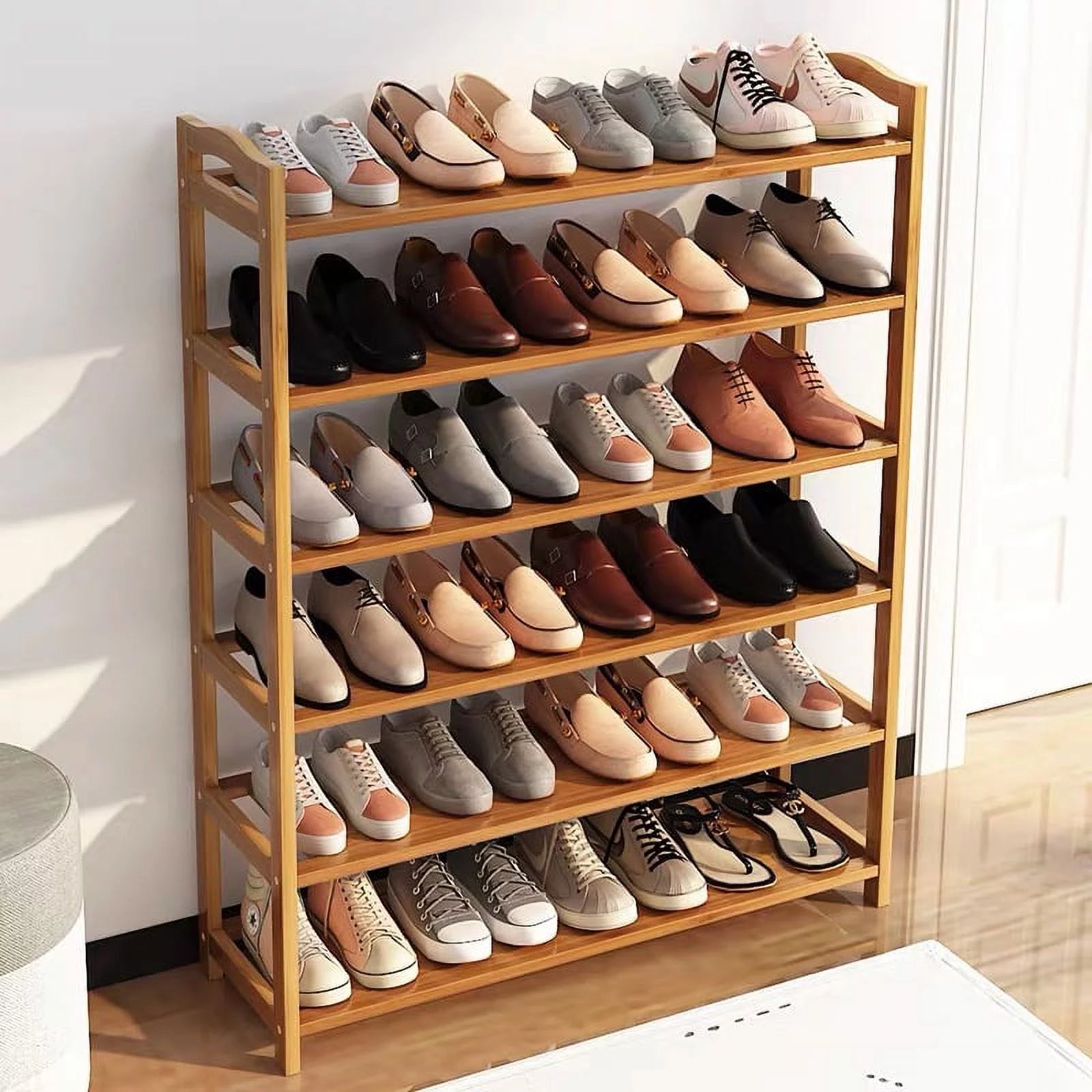 6-Tier Bamboo Wood Shoe Shelf O4460