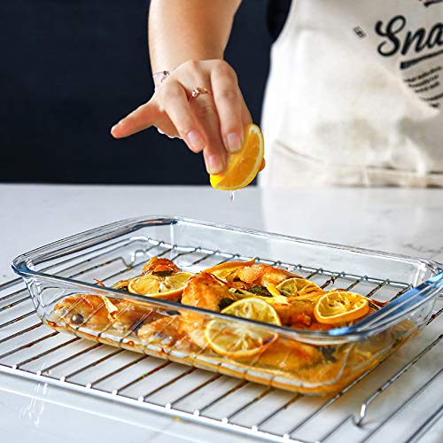8-Piece Glass Baking Dish Set with Plastic Lids A8181