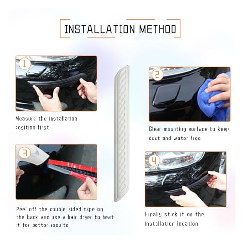 2 PCS Black Car Bumper Anti-Scratch Strips P974390