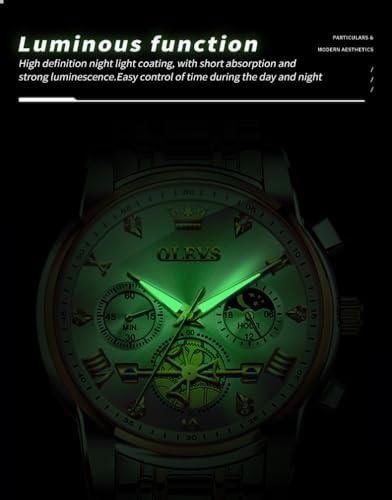 Stainless Steel Analog Quartz Moon Phase Watch N739349