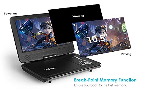 Purple Portable DVD Player with 10.5" Swivel Screen A50222