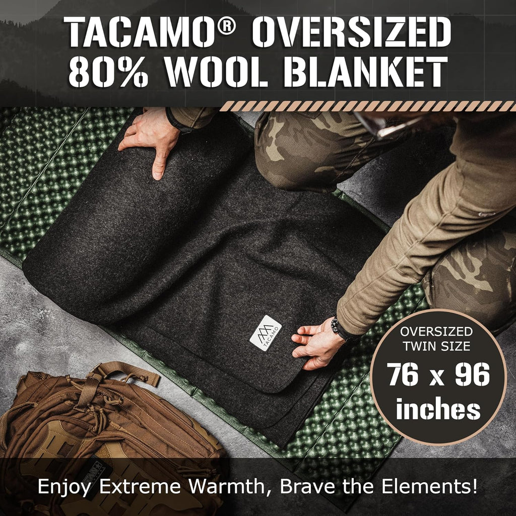 80% Wool Blend Oversized Twin Wool Blanket M661004