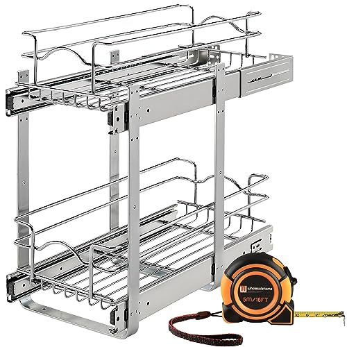 Steel Wire 2 Tier Pull Out Cabinet Organizer K751734