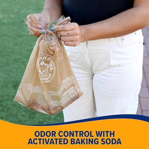Swivel Bin & Rake Dog Poop Scooper with 20 Count Poop Bags X8676