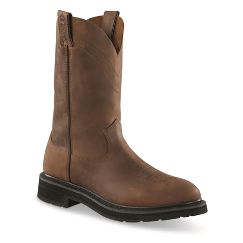 Men's Western Work Pull-On Work Boots D190601