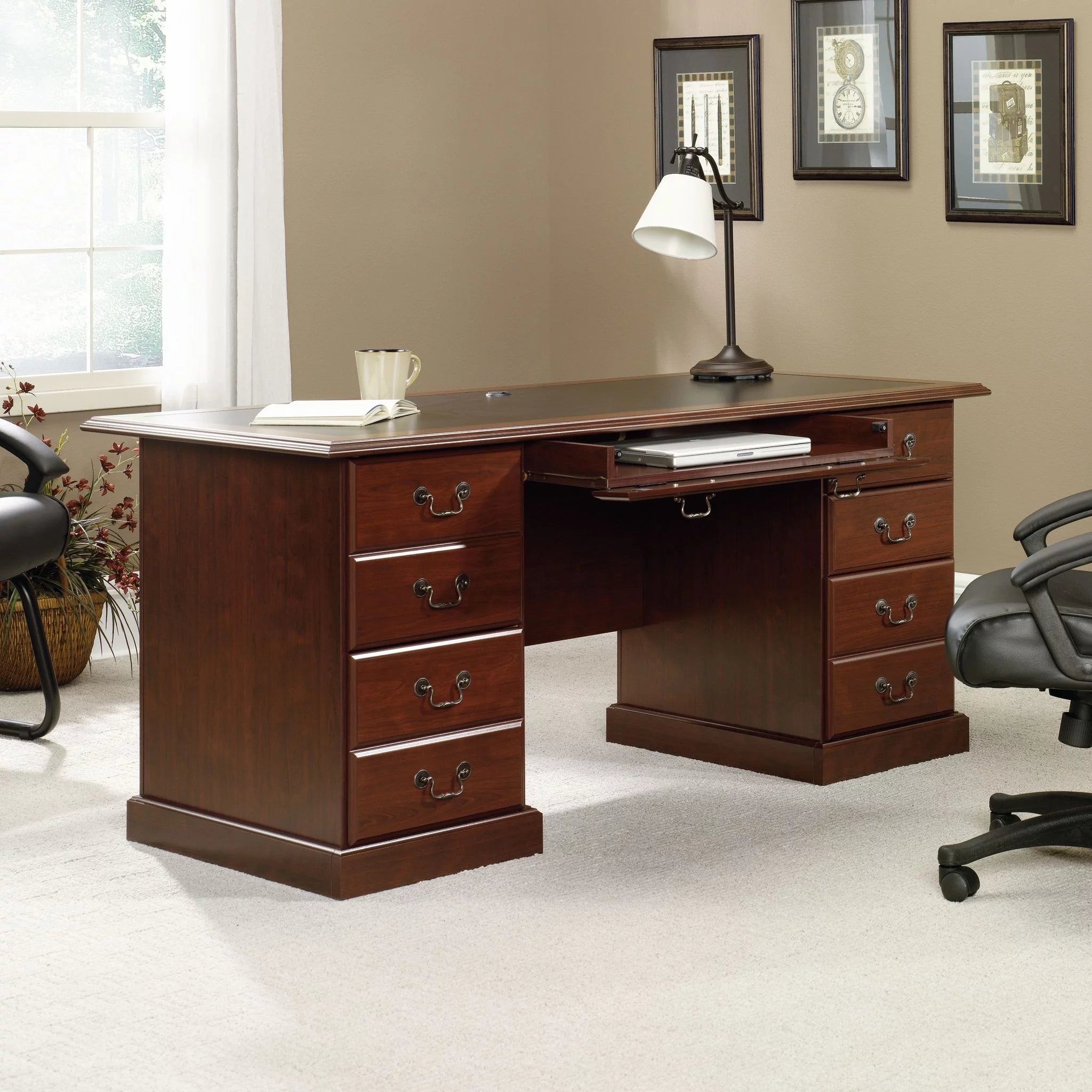Classic Cherry Finish Executive Desk R743443