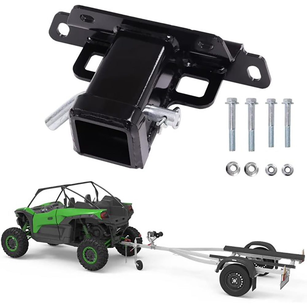2" Rear Trailer Towing Hitch Receiver UTV Rear Attachment Black I678