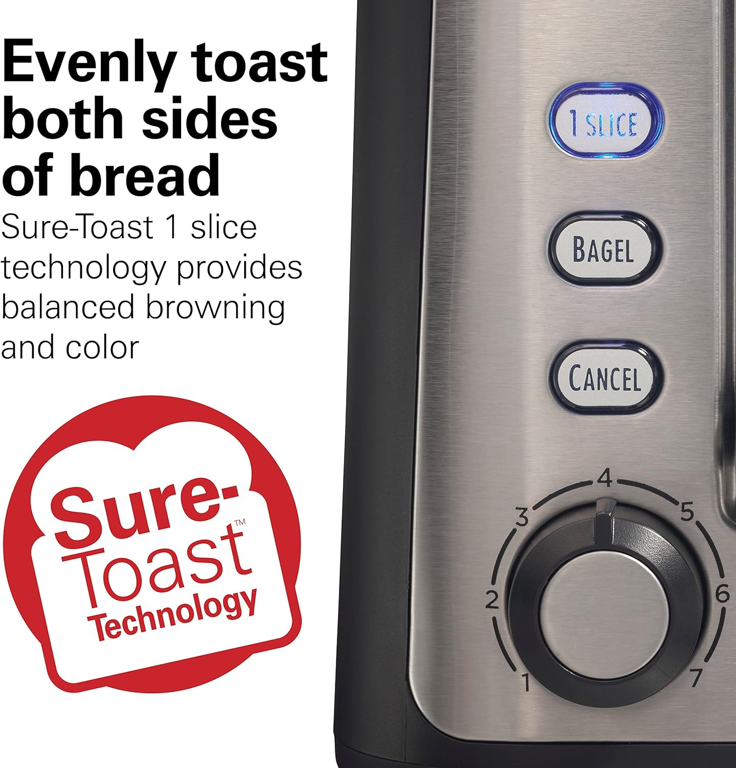 2 Slice Slot Toaster with Extra Long & Wide Slots, Matte Black and Stainless Steel N7906