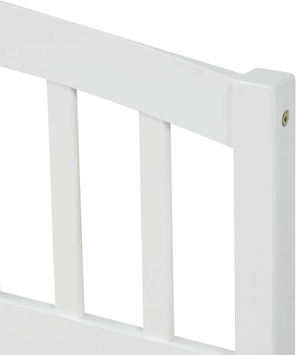 White 79.5x41.8x37.4 inches Platform Double Bed Frame with Two Drawers and Headboard J324