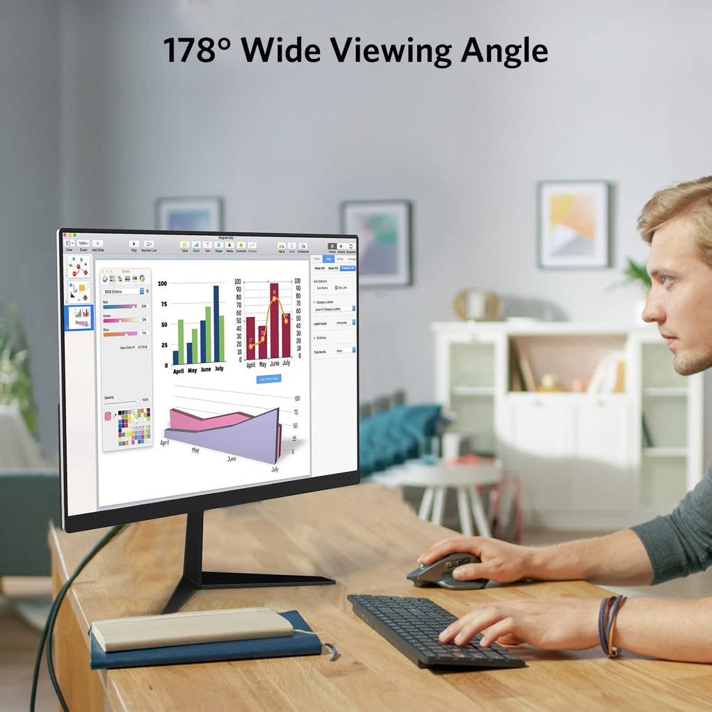 22” 144Hz 1920 x 1080p Full HD Flat Computer Monitor with HDMI Display Ports, Adjustable Tilt, Black E316