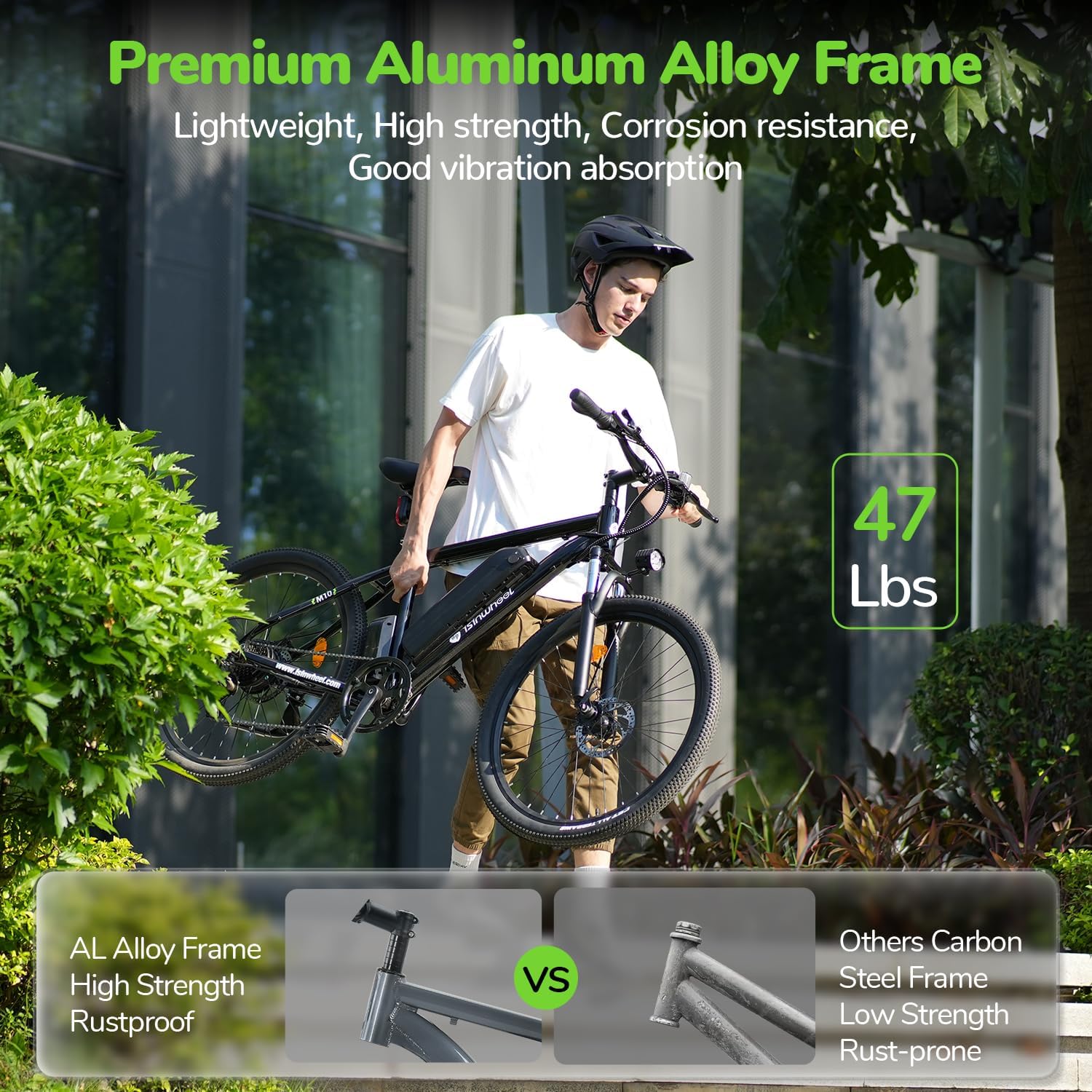 26" Electric Mountain Bike with 500W Brushless Motor and Removable Battery S590287