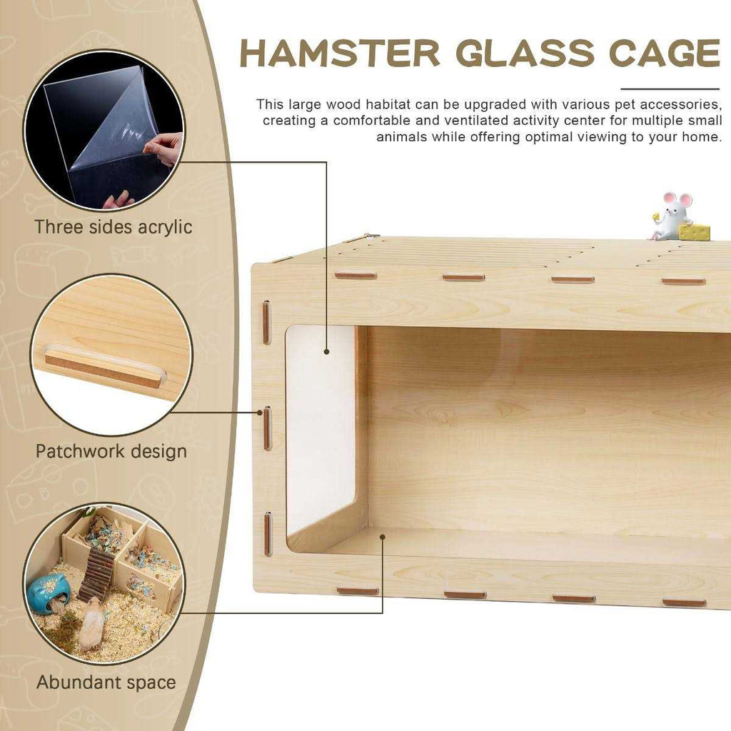Wooden Hamster Cage Small Animal Hutch K9331