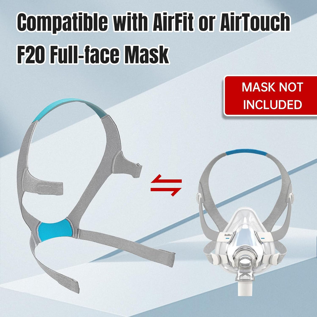 3-Pack Replacement CPAP Mask Headgear Strap for Airfit F20, Large C88625