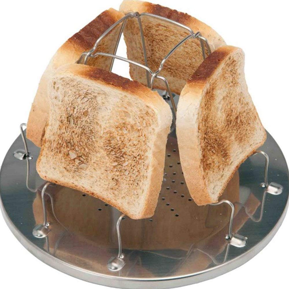 Stainless Steel 4 Slice Propane Camp Stove Toaster V87815