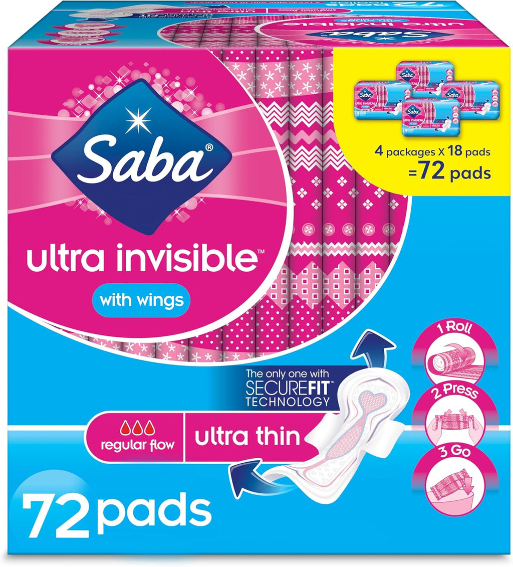 72 Count Ultra Thin Pads with Wings R93494