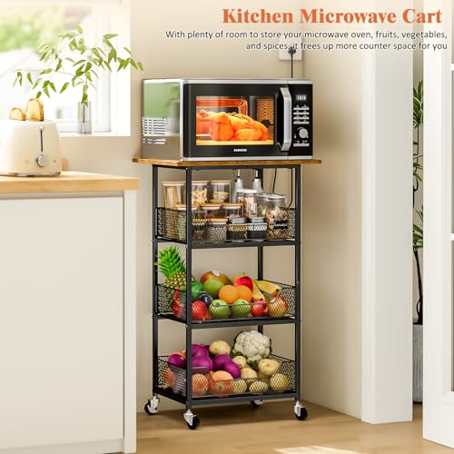 4 Tier Microwave Cart with Storage U114