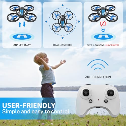 Mini Drones RC Drone Quadcopter with LED Light, 3 Batteries Y1827