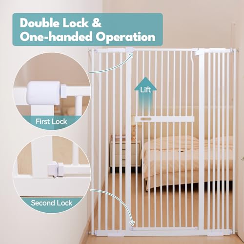 Black Metal Auto Close Pet Gate C941065