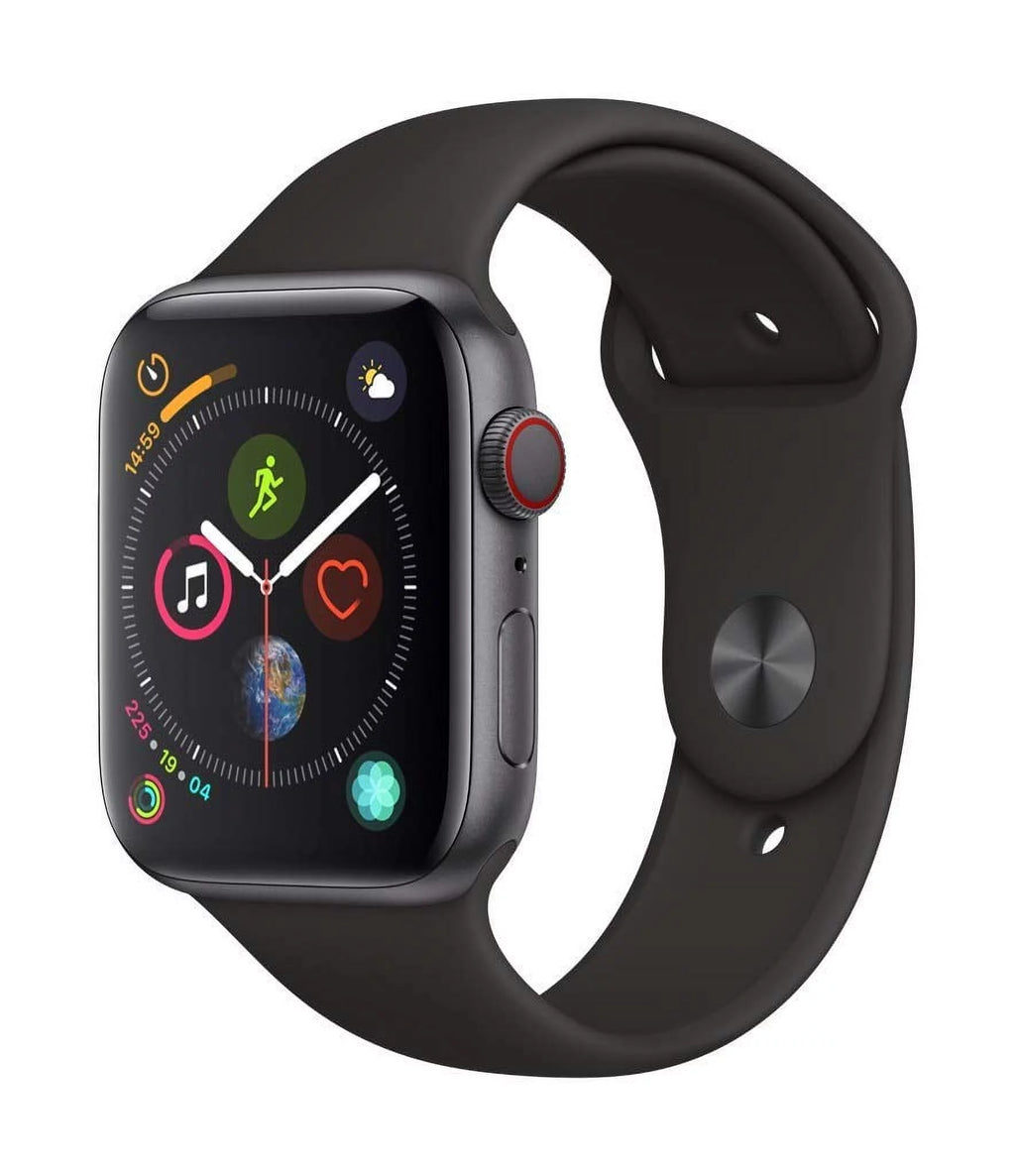 Apple Watch Series 4 44mm Space Gray Aluminum Black Sport Band P897018