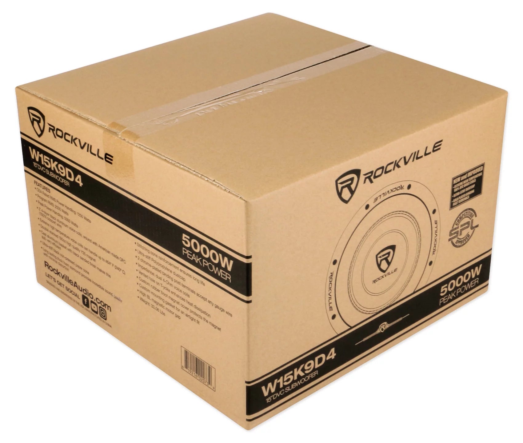 15" 10,000w Car Audio Subwoofers with Sealed Sub Box Enclosure F9397